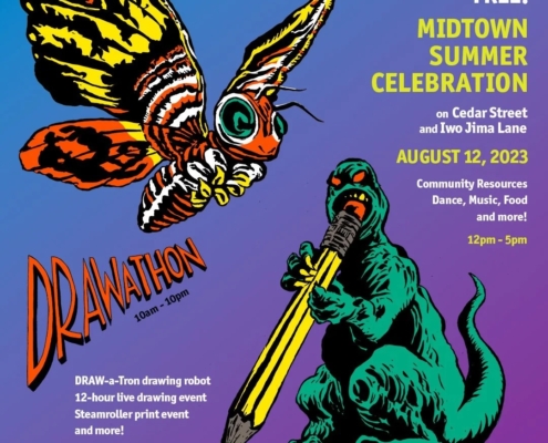 The 3rd DRAW-A-THON poster designed by Chris ONeal.