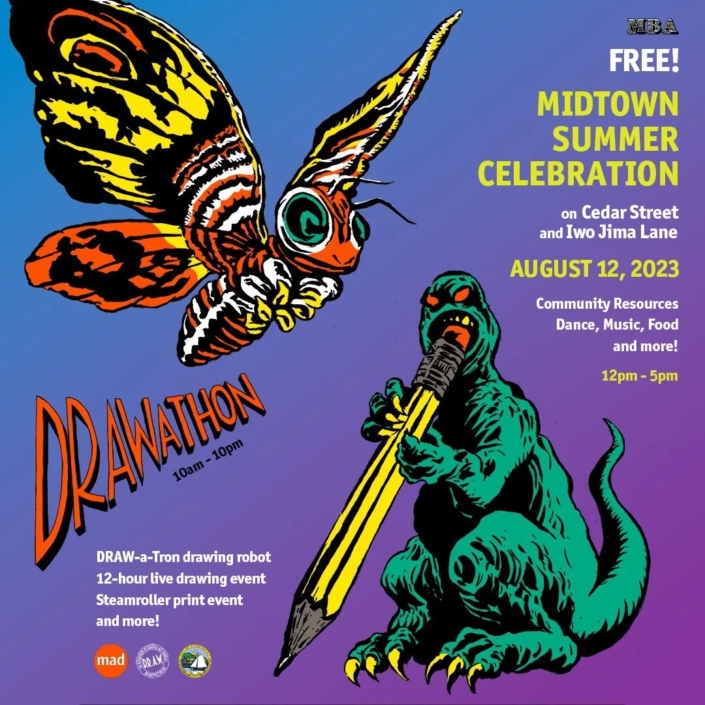 The 3rd DRAW-A-THON poster designed by Chris ONeal.