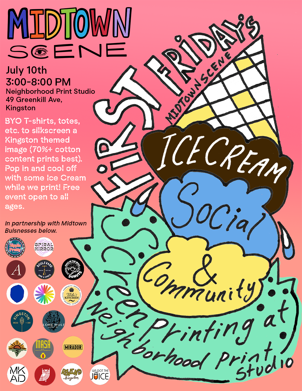 Ice Cream Social and Community Screenprinting Event